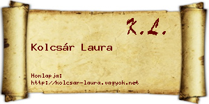 Kolcsár Laura névjegykártya